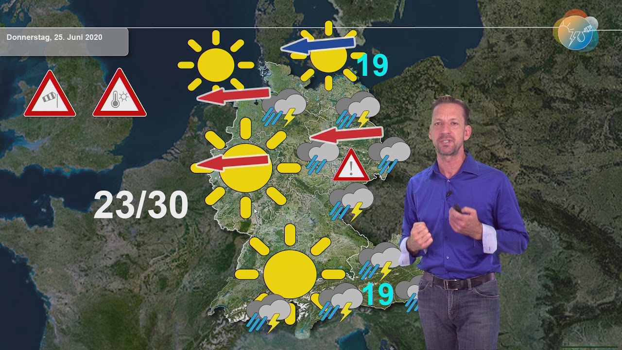Mehr über den Artikel erfahren Aktuelle Wettervorhersage 24. Juni 2020: Im Osten kommt der Kaltlufttropfen, danach wird’s schwül.