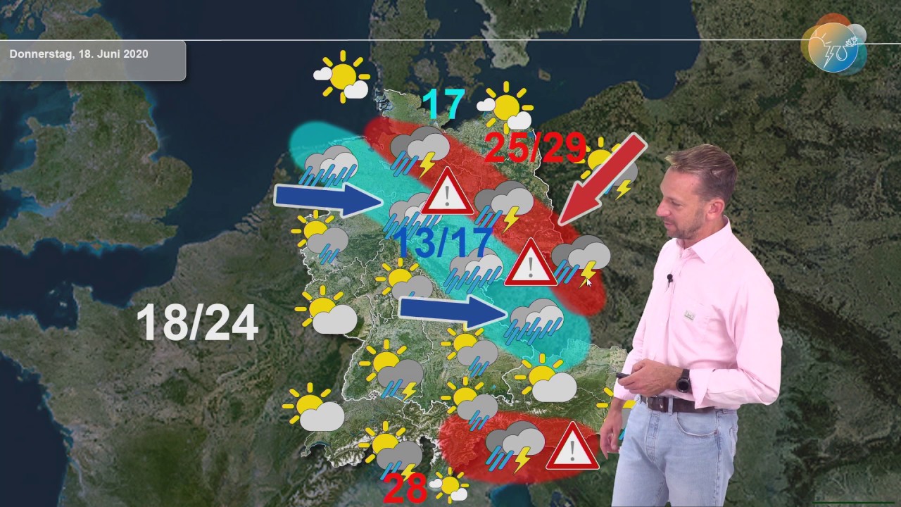 Mehr über den Artikel erfahren Aktuelle Wettervorhersage für den 17. Juni 2020: neue Konvergenz mit Regen, Gewittern & Starkregen.